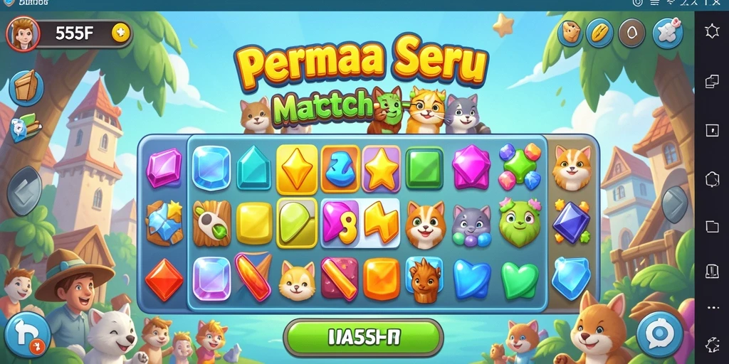Gameplay seru di 555F dengan kombinasi kecocokan warna.