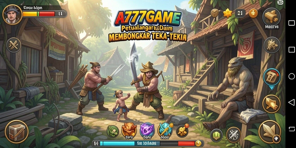 Tampilan gameplay A777GAME yang menarik dan penuh warna.