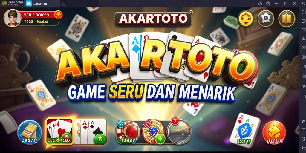 Tampilan gameplay seru AKARTOTO dengan pemain sedang bertanding.