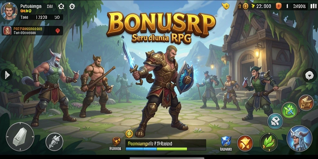 Screenshot menampilkan aksi epic dalam dunia RPG BONUSRP.