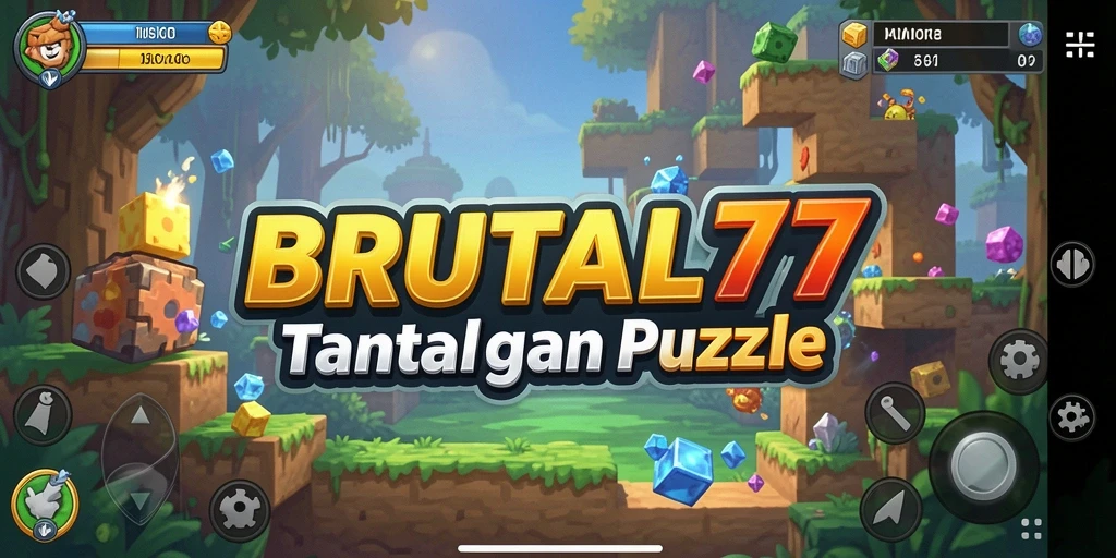 Tangkapan layar dari gameplay Puzzle yang seru di BRUTAL77.