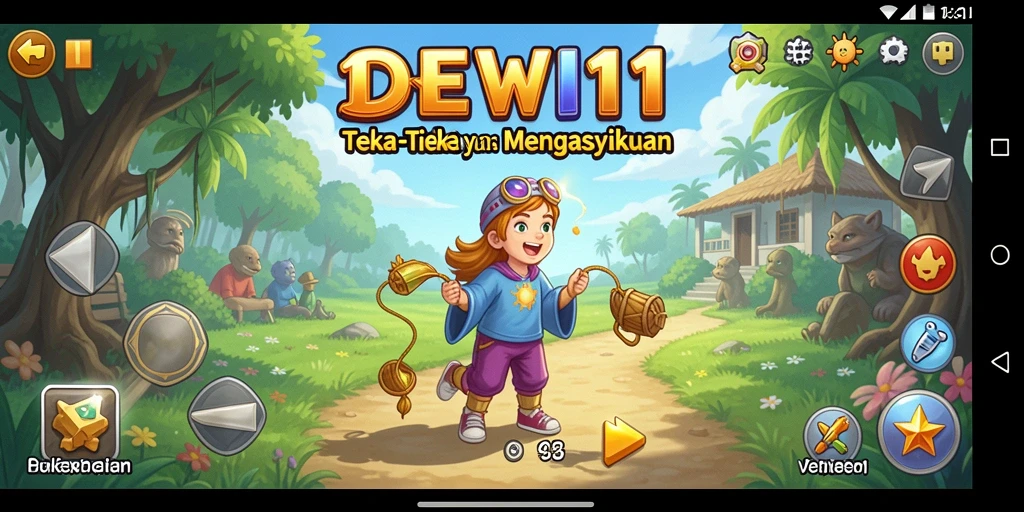 Tampilan gameplay DEWI11 yang penuh teka-teki menarik.