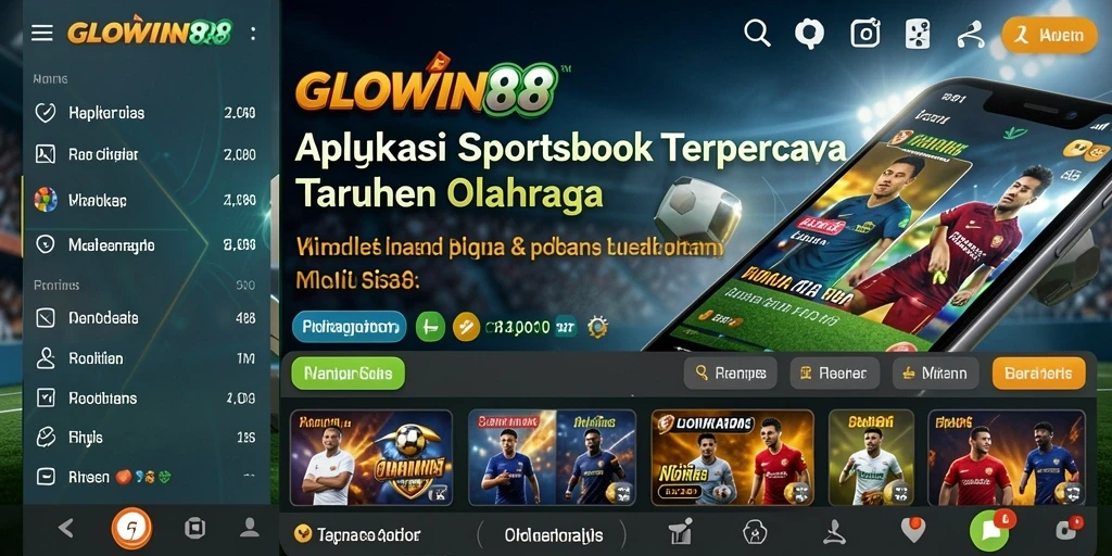 Tampilan antarmuka GLOWIN88 yang menarik saat bermain Sportsbook.