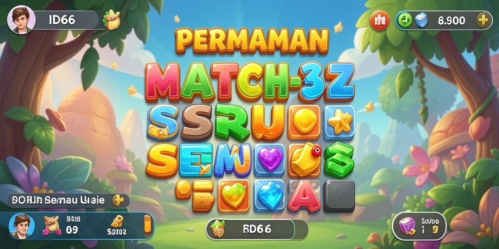 Tampilan gameplay menarik ID66 dengan kombinasi warna-warni.