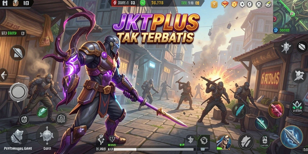 Tampilan aksi seru dalam permainan Fighting JKTPLUS.
