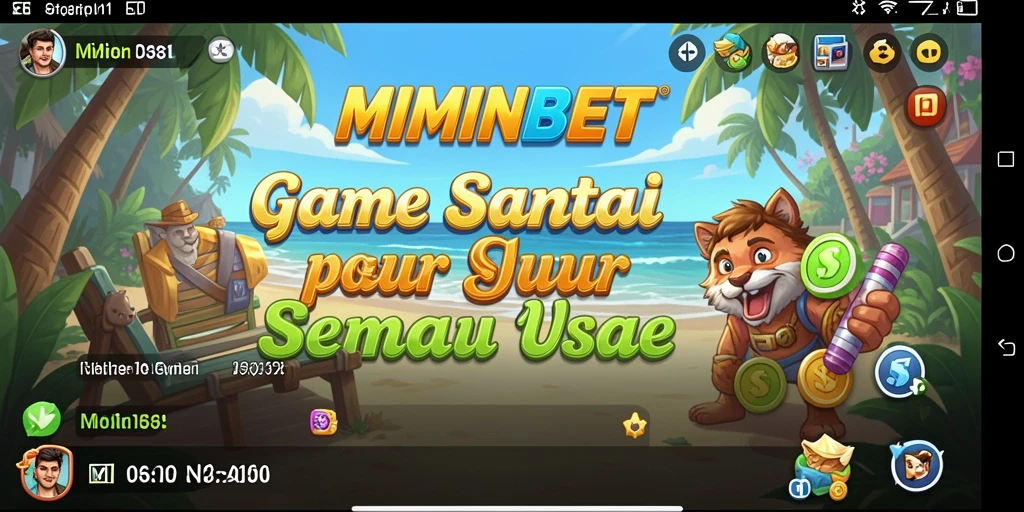 Screenshot MIMINBET menampilkan gameplay yang ceria dan penuh warna.