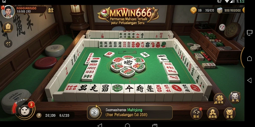 Tampilan utama gameplay Mahjong MKWIN666 yang mengasyikkan.