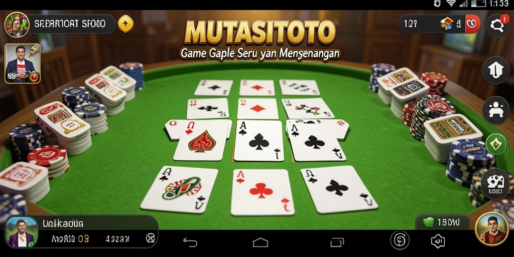 Tampilan gameplay menarik dari MUTASITOTO dengan pemain menikmati Gaple.