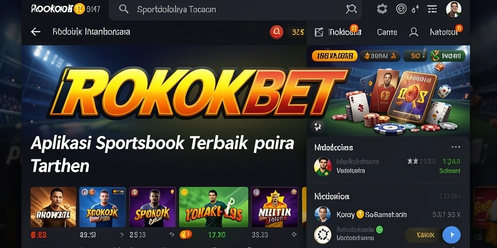 Tampilan menarik dari gameplay ROKOKBET di aplikasi Sportsbook.