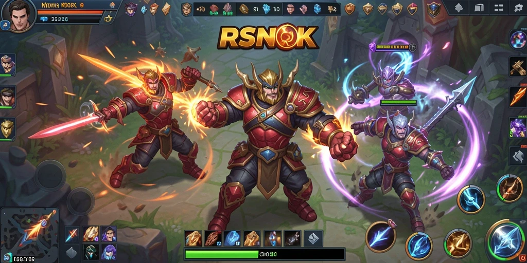 Gameplay menarik MOBA yang penuh aksi dan strategi.