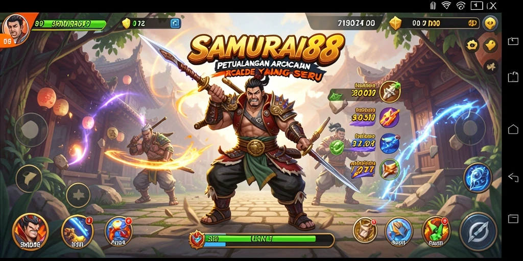 Tampilan screenshot game SAMURAI88 yang menunjukkan aksi seru di dunia samurai.