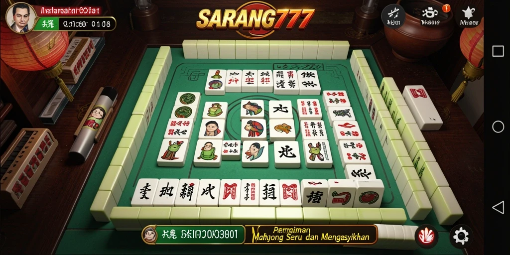 Tampilan gameplay Mahjong yang menarik dan mendebarkan.