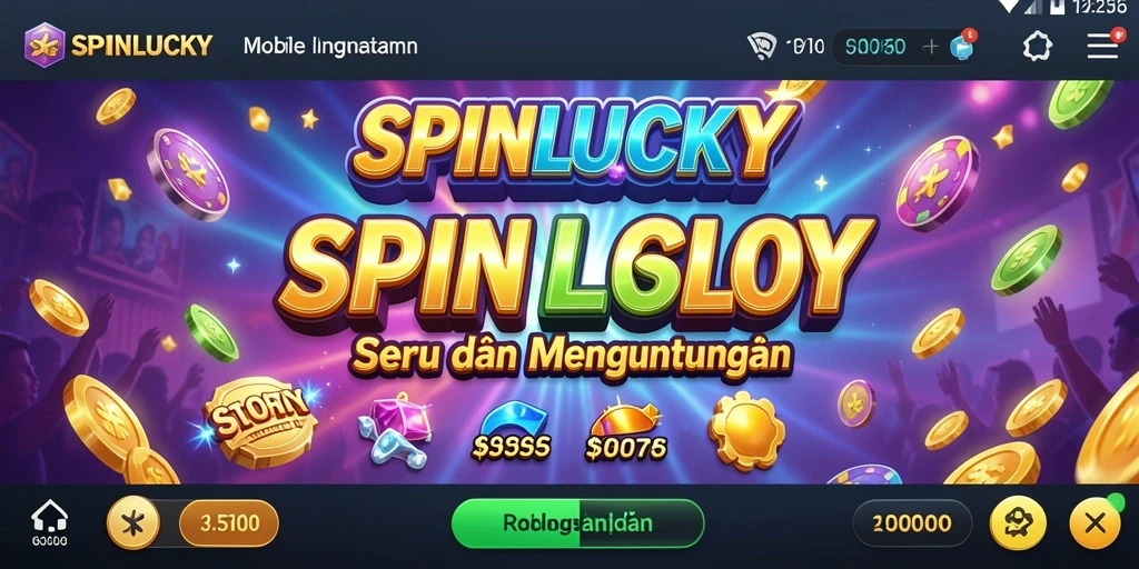 Tampilan gameplay menarik dari SPINLUCKY yang penuh warna.