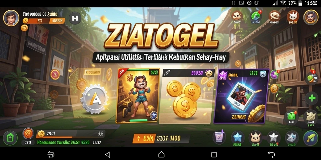 Tampilan antarmuka ZIATOGEL yang modern dan user-friendly.
